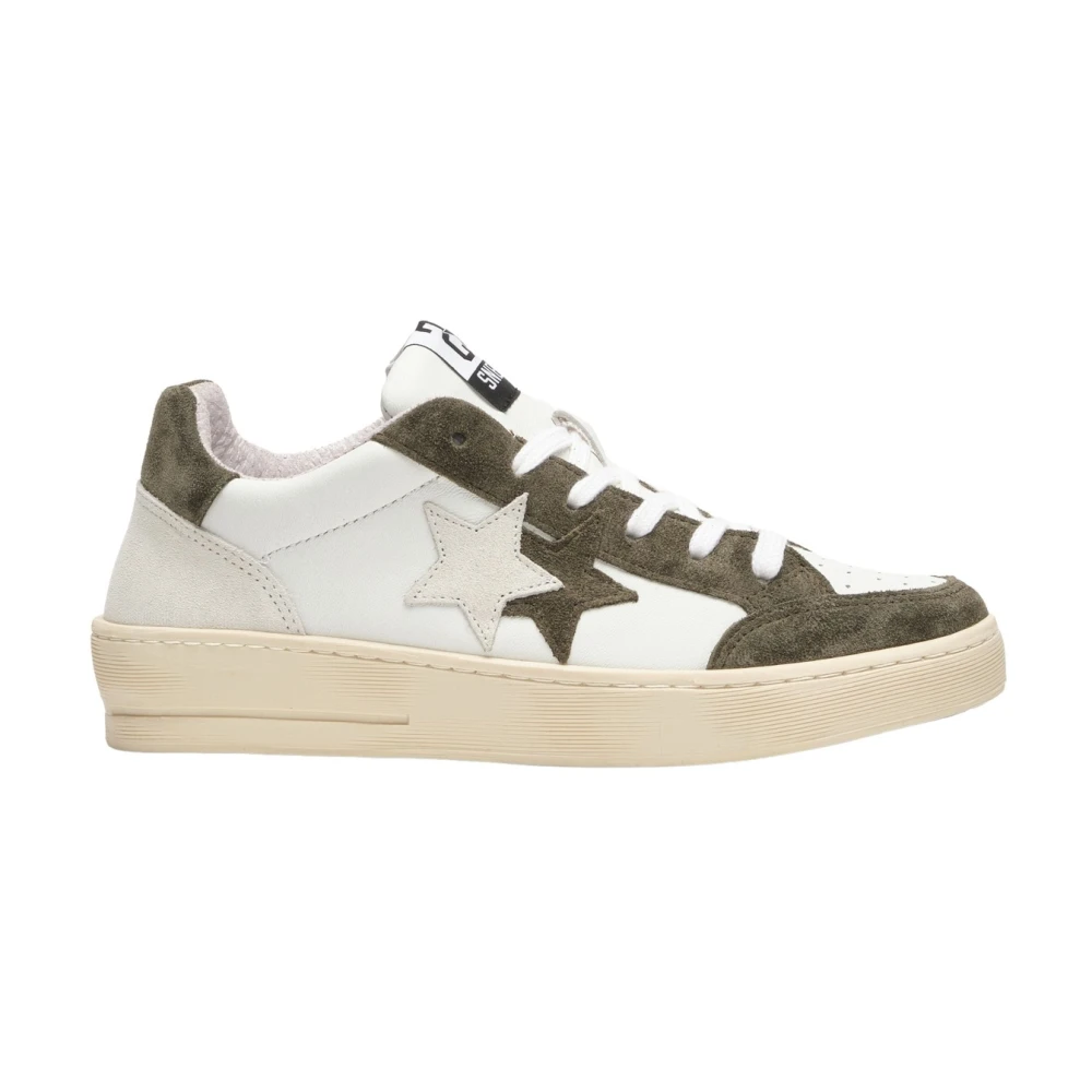 2Star Handgemaakte Italiaanse leren sneakers Heren Schoenen Wit