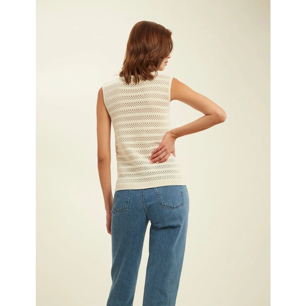 Ines De La Fressange Paris Gele Gehaakte Tanktop Yellow Dames