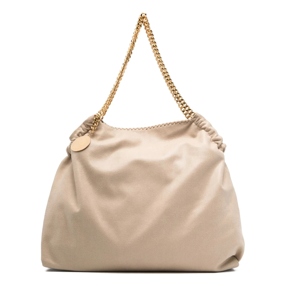 Stella McCartney Shaggy Deer Tote med Guld Färgad Kedja Beige, Dam