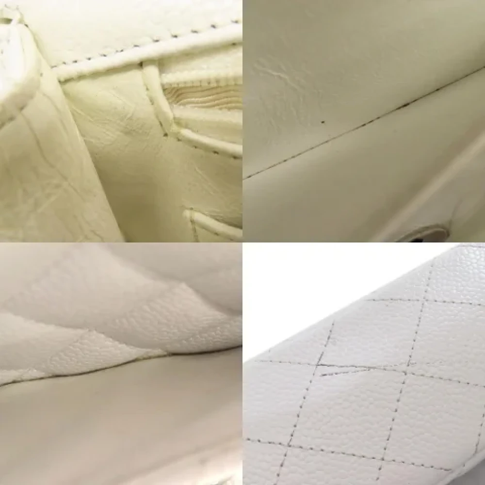 Chanel Vintage Pre-owned Leather chanel-bags White Dames
