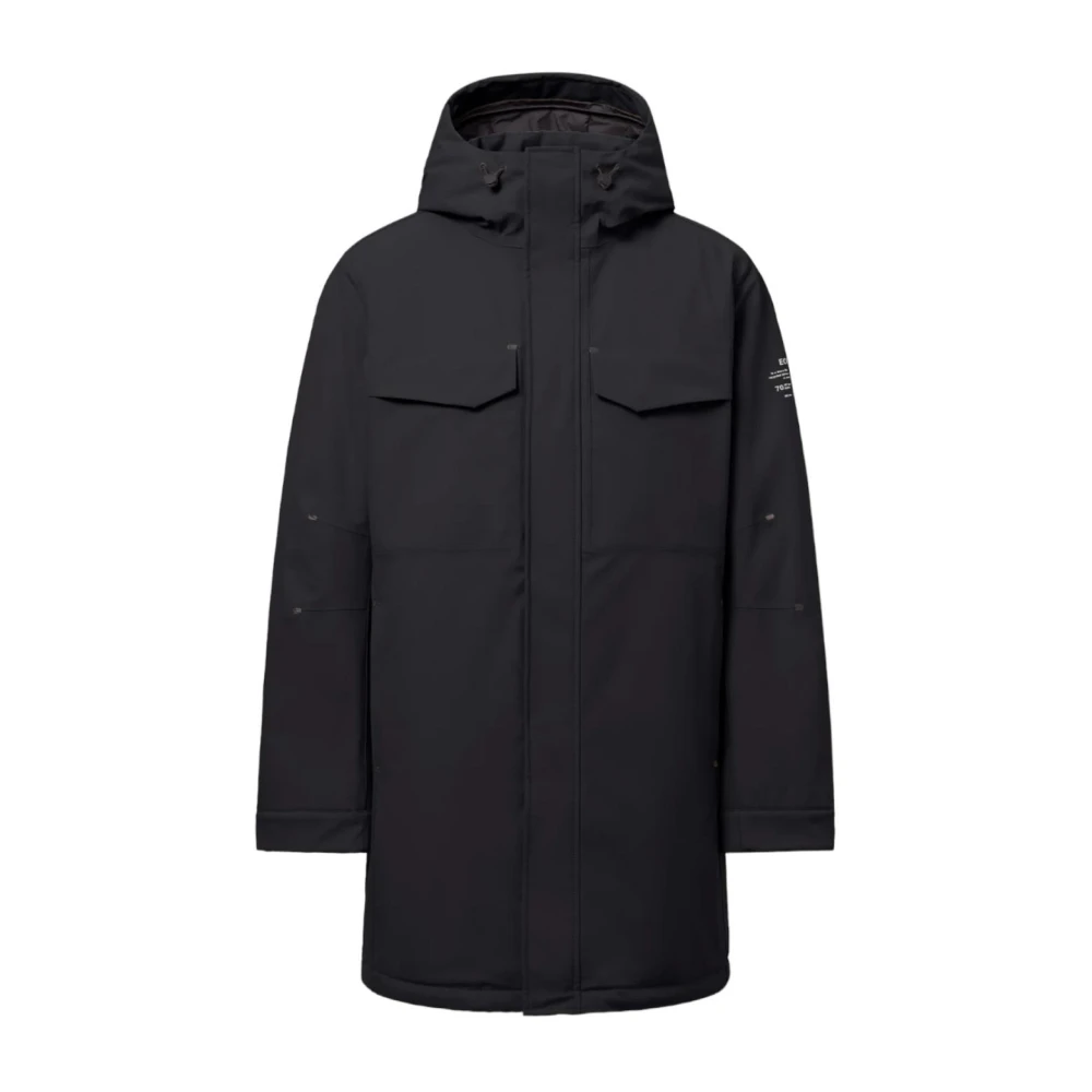 Ecoalf Waterbestendige Polyesterjas met Modern Ontwerp Black Heren