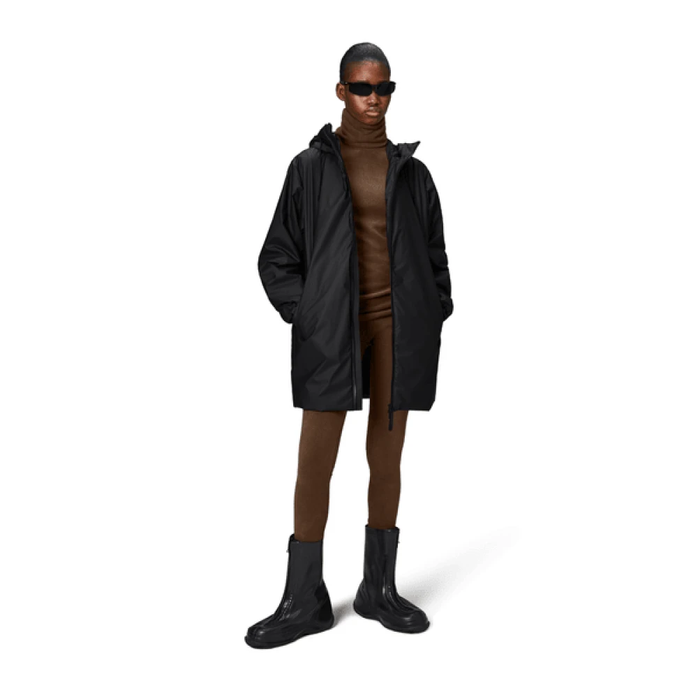 Rains Stijlvolle Jas Black Unisex