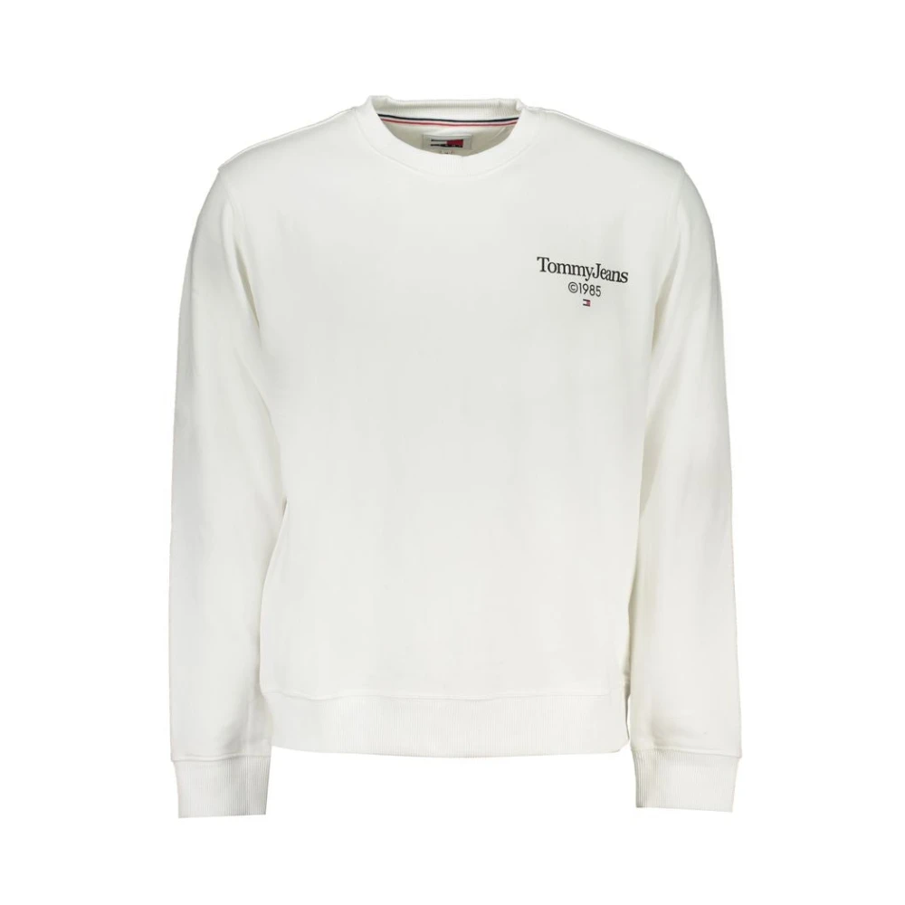 Tommy Hilfiger Geborsteld Katoenen Sweatshirt met Logoprint White Heren
