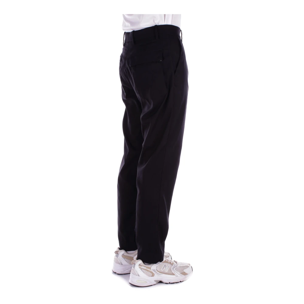 C.P. Company Zwarte Metropolis Broek Logo Zijzakken Black Heren