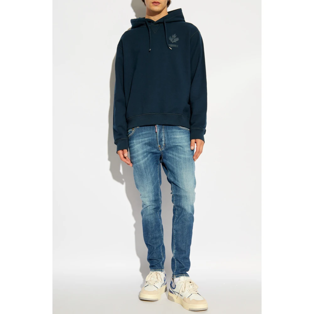 Dsquared2 Sweatshirt met logo Blue Heren