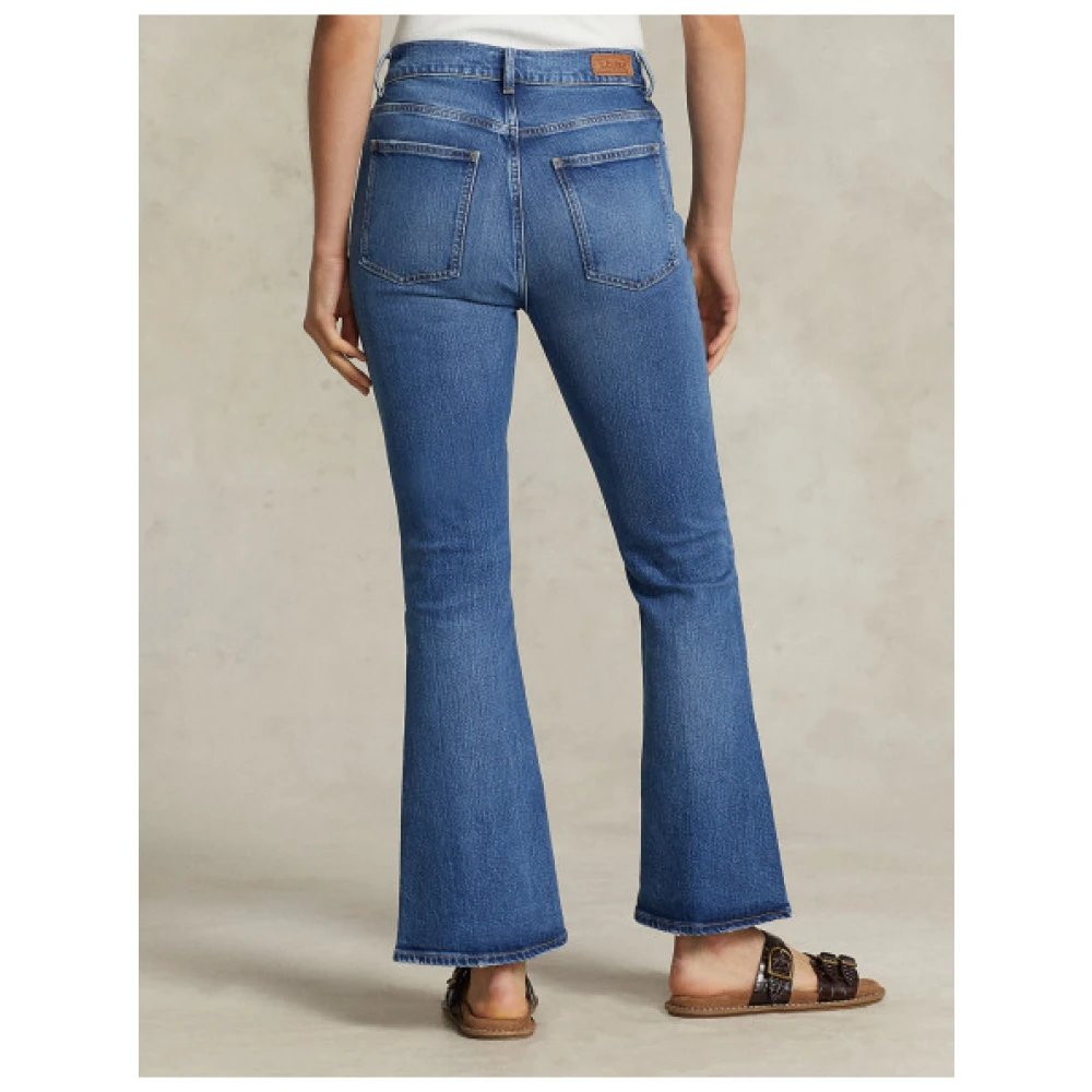 Polo Ralph Lauren Crop Flare Jeans Blue Dames