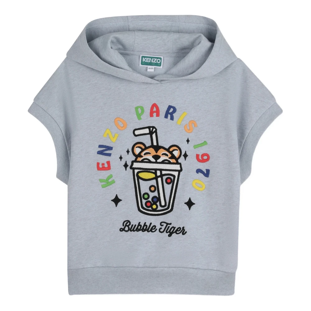 Kenzo Boys Blue Kids Sweatshirts, 14 Y, Hooded Sweatshirt