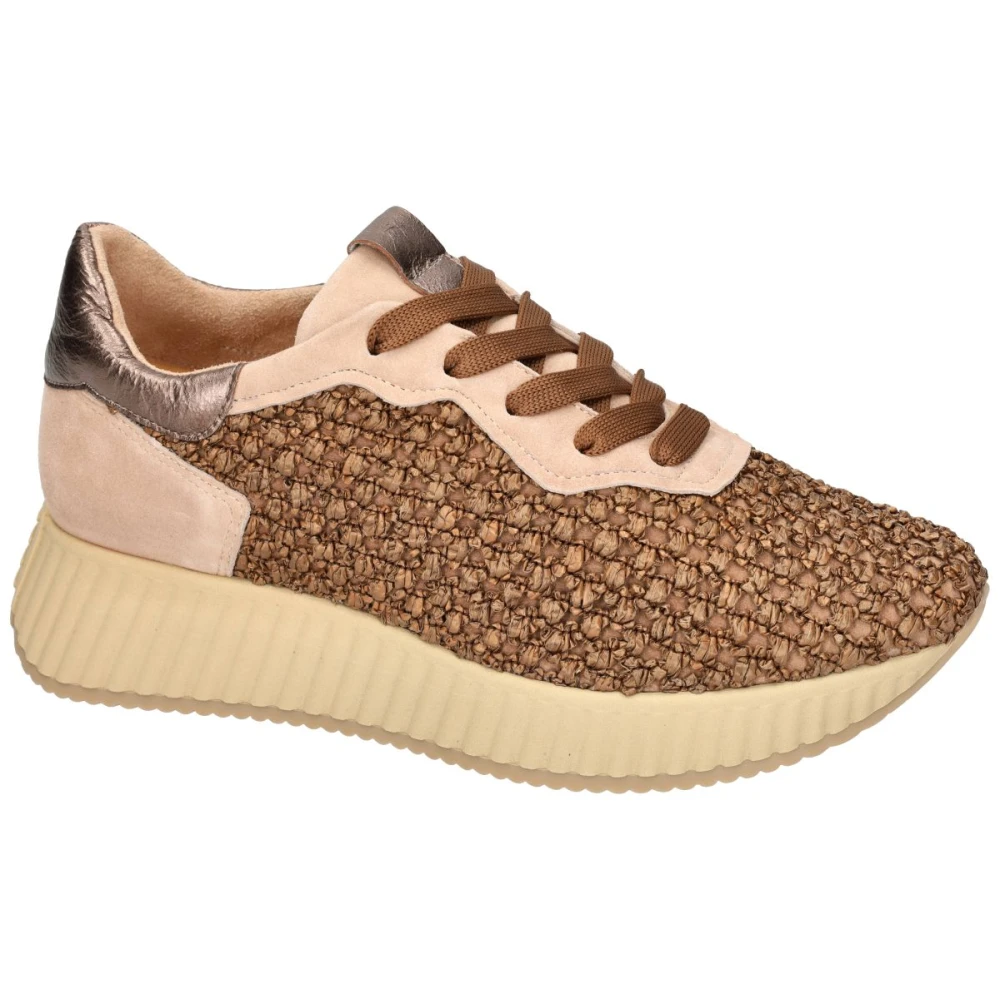 Softwaves Anna Chunky Sneakers Dames Schoenen Bruin