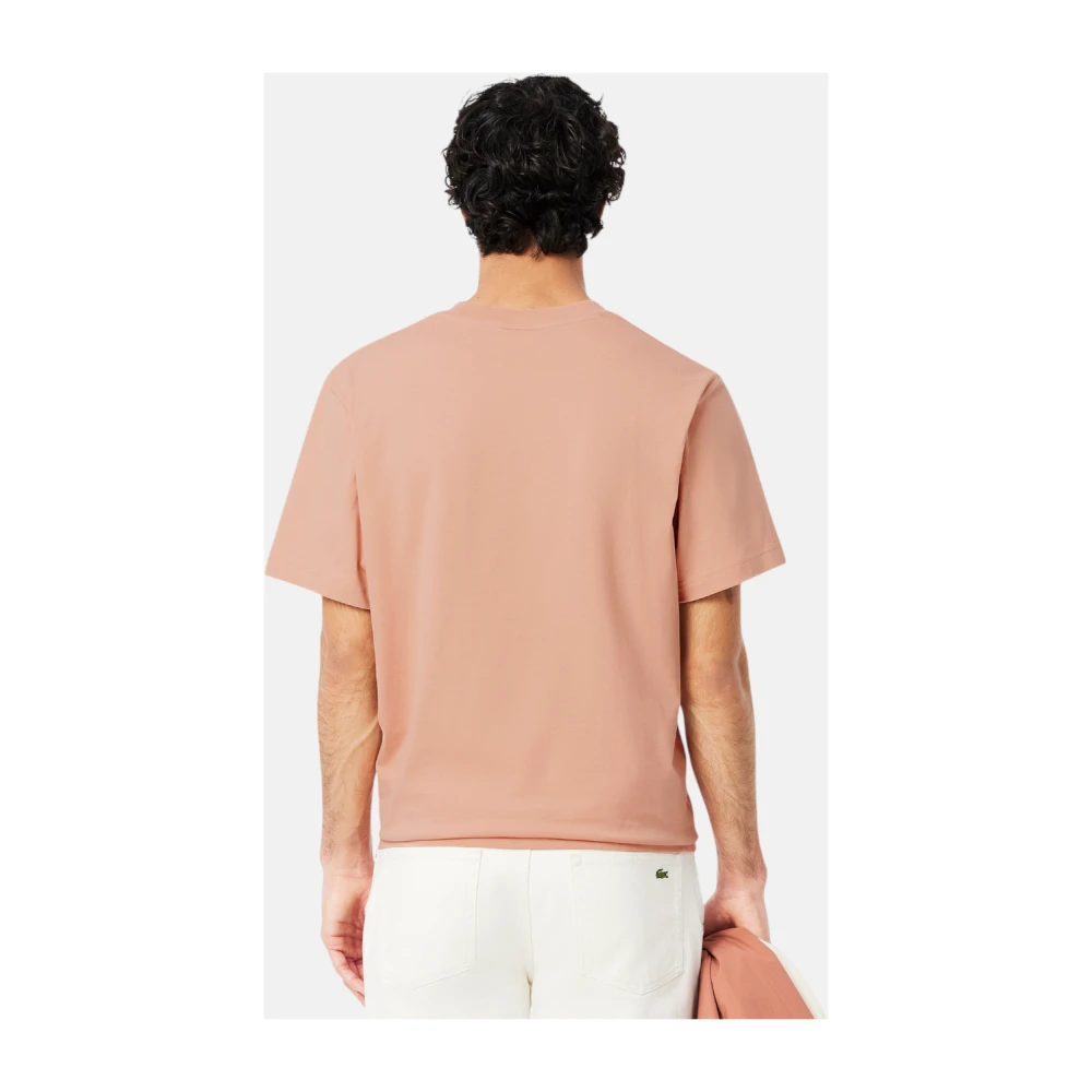 Lacoste Iconisch T-shirt in lichtroze katoen Pink Heren