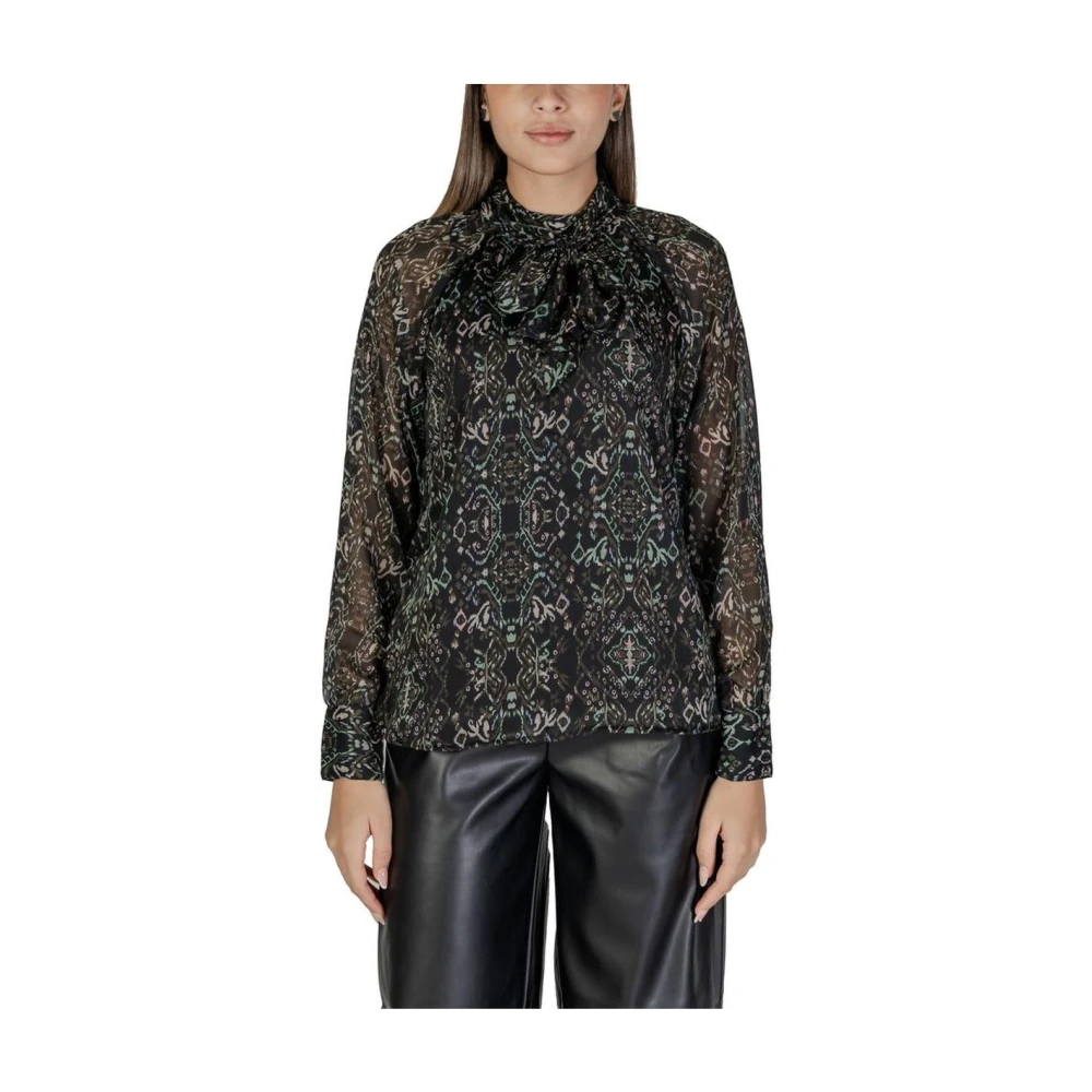 Only Zwarte Polyester Shirt Black Dames