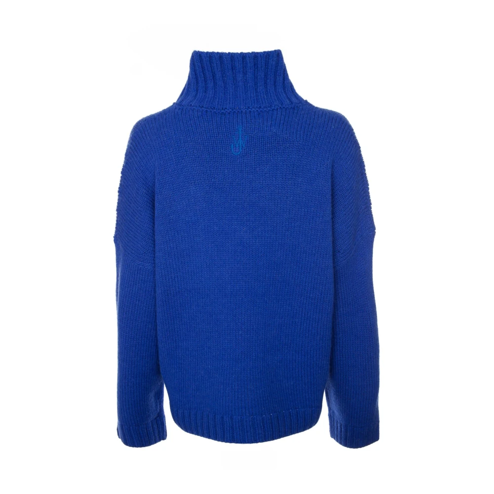 JW Anderson Alpaca Wol Gebreide Trui Blue Dames