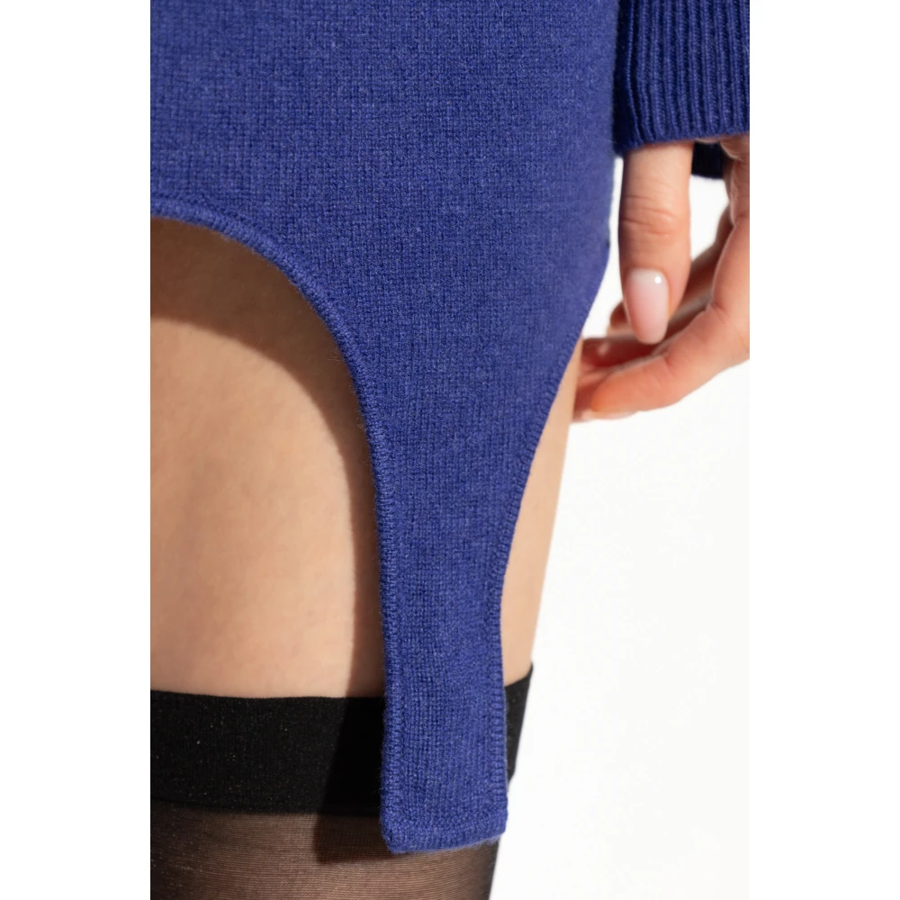 Saint Laurent Trui met jarretelbandjes Blue Dames