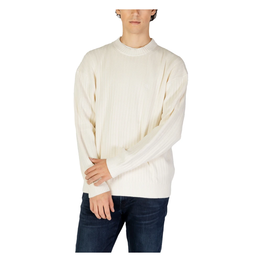 Calvin Klein Jeans Mannen Gebreide Kleding Collectie voor Herfst Winter Beige Heren