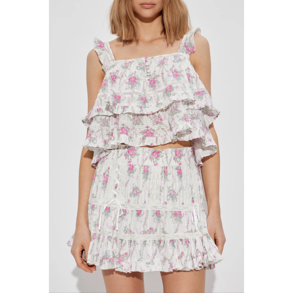 Loveshackfancy Top Novalee White Dames