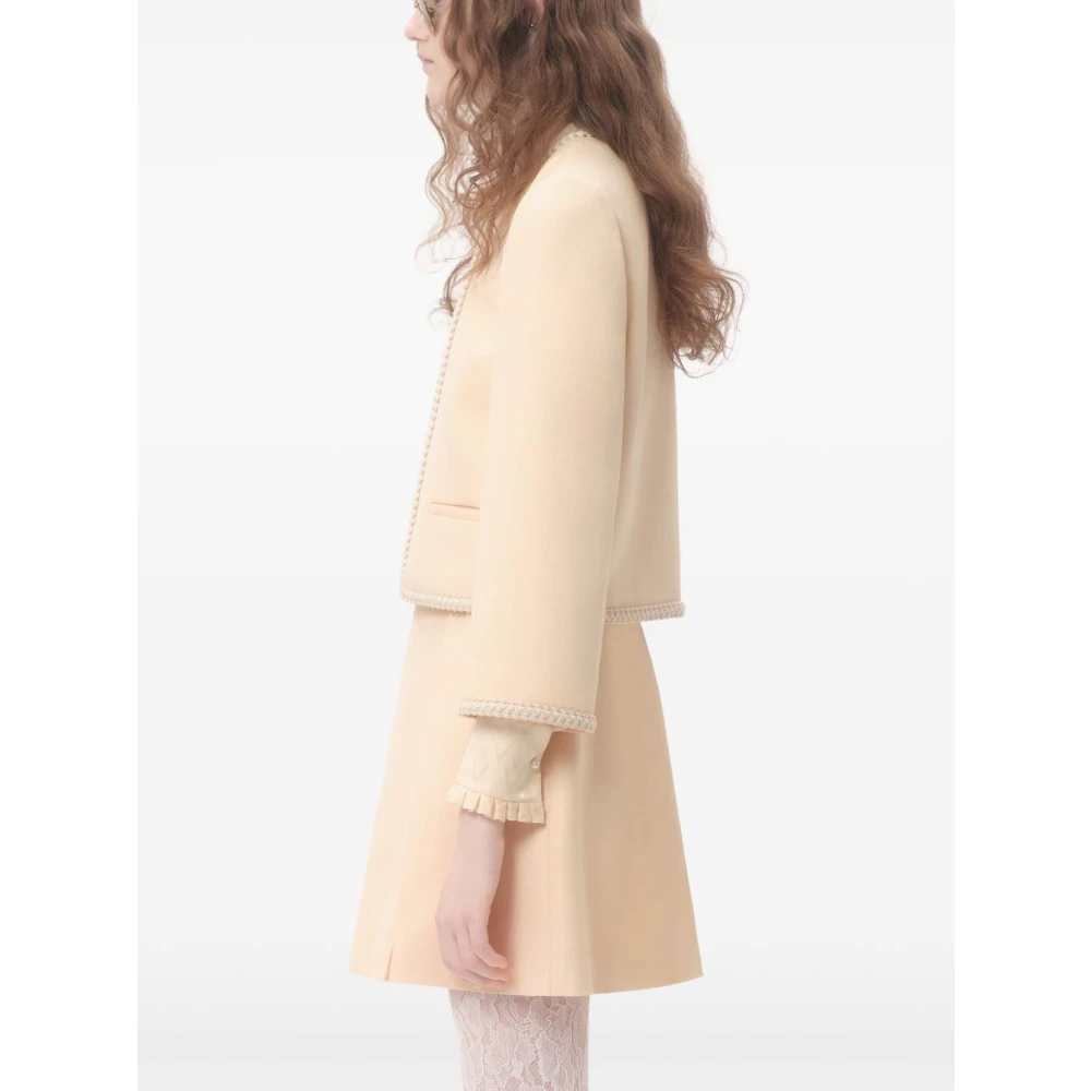 Valentino Garavani Jachtjas met elleboogpatches Beige Dames