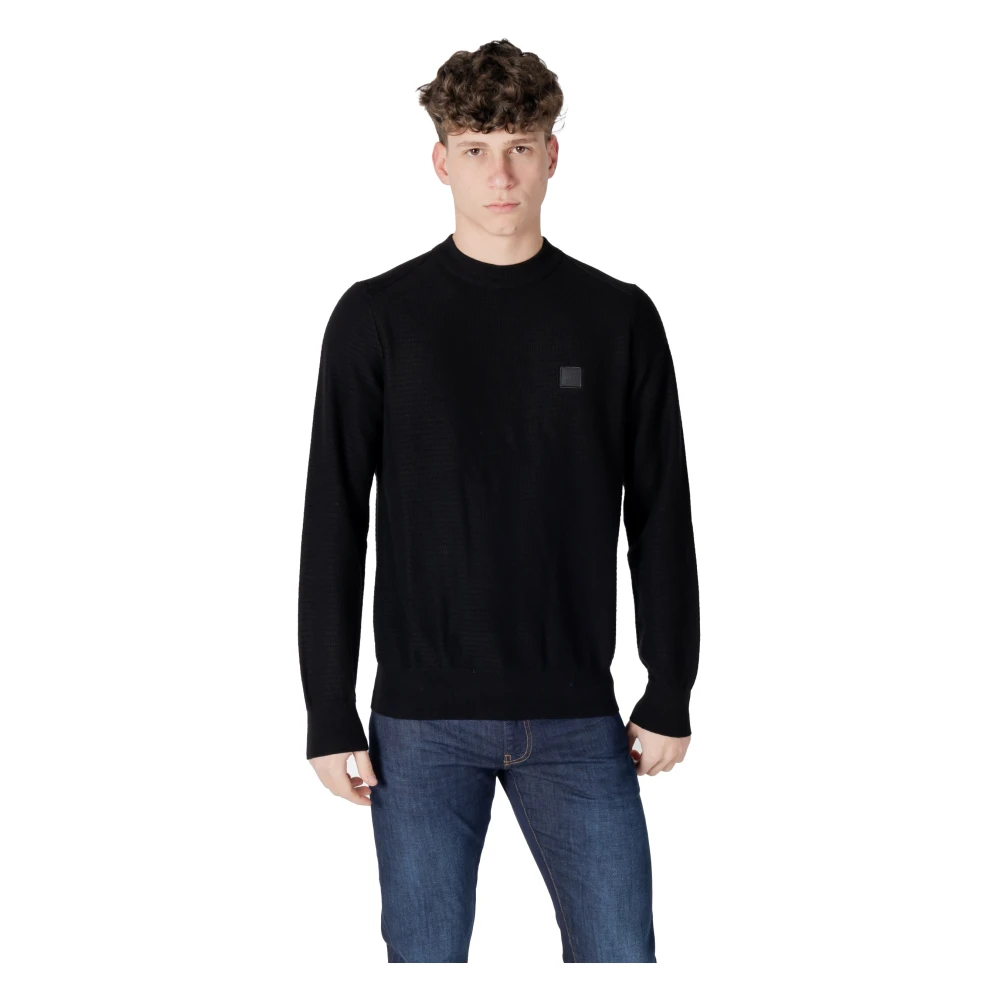 Hugo Boss Mannen Gebreide Kleding Collectie voor Herfst Winter Black Heren