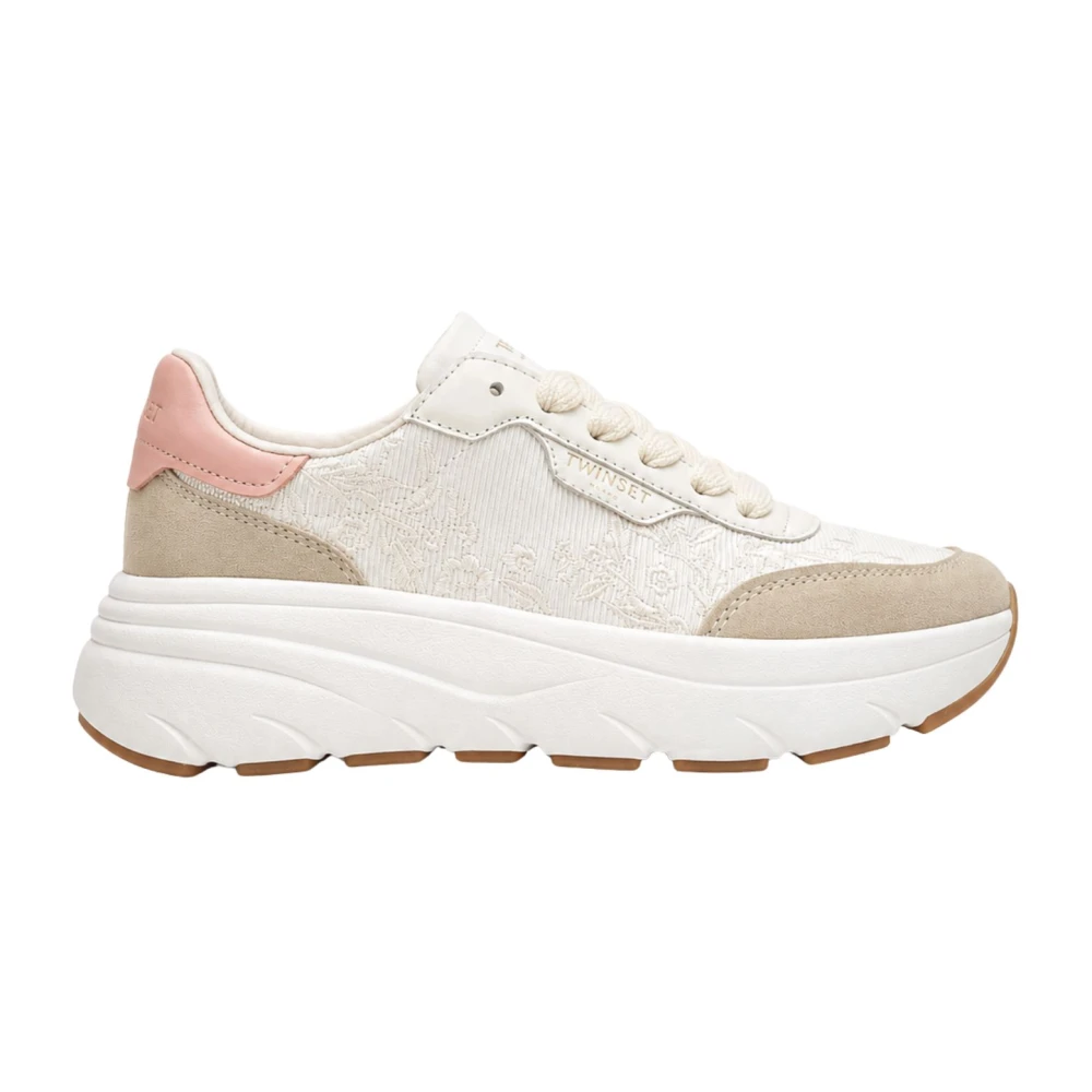 Twinset White Sneakers, Female, 7 Uk, Flat Trainers
