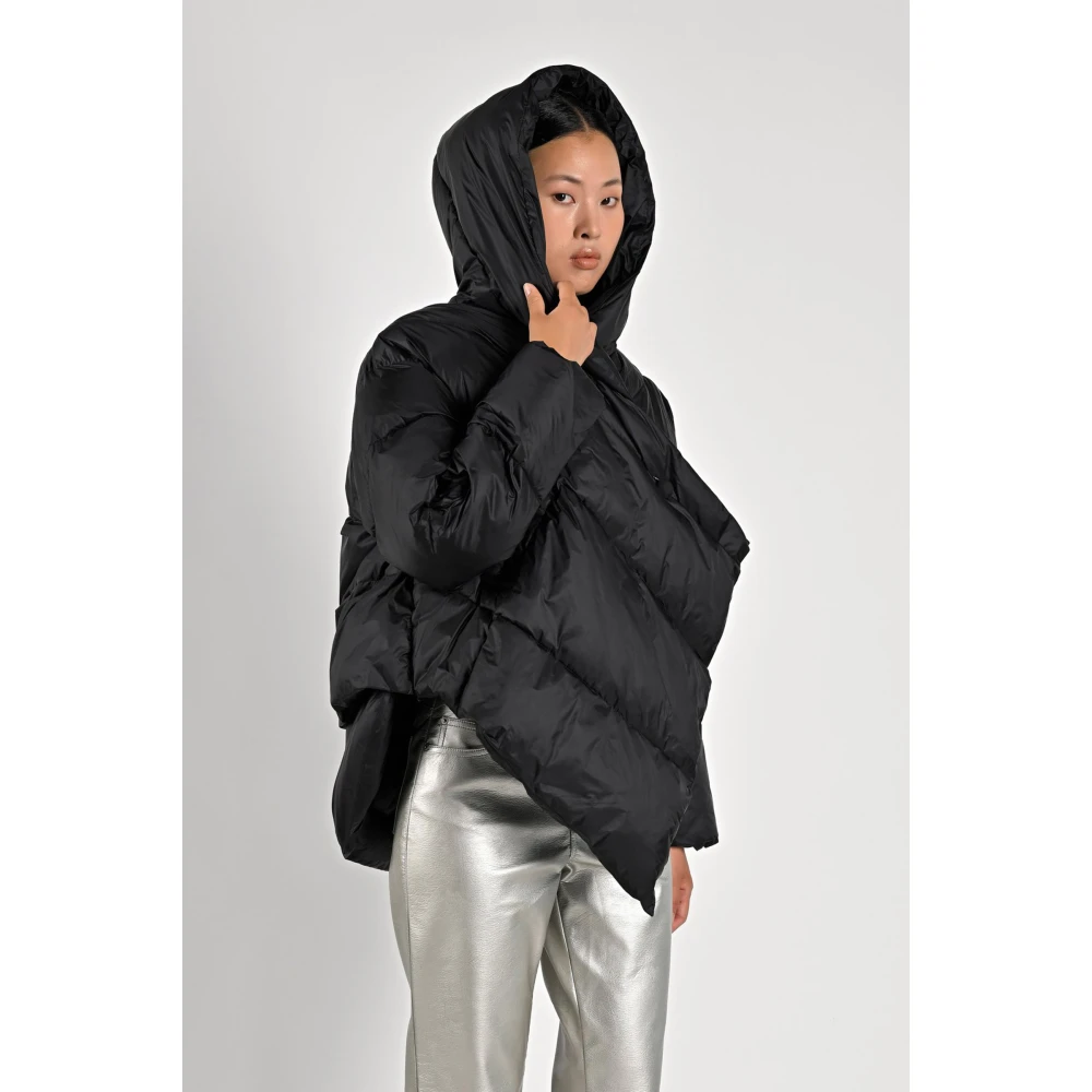 Canadian Classics Zwarte Nylon Satijnen Jas Black Dames