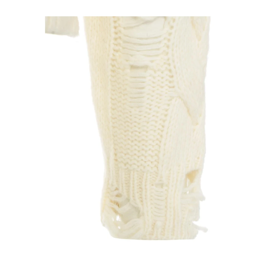 Kaos Witte Open Gebreide Trui Aw24 White Dames