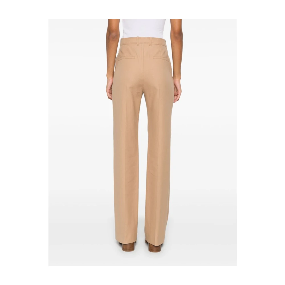 Chloé Camel Straight Leg Broek Brown Dames
