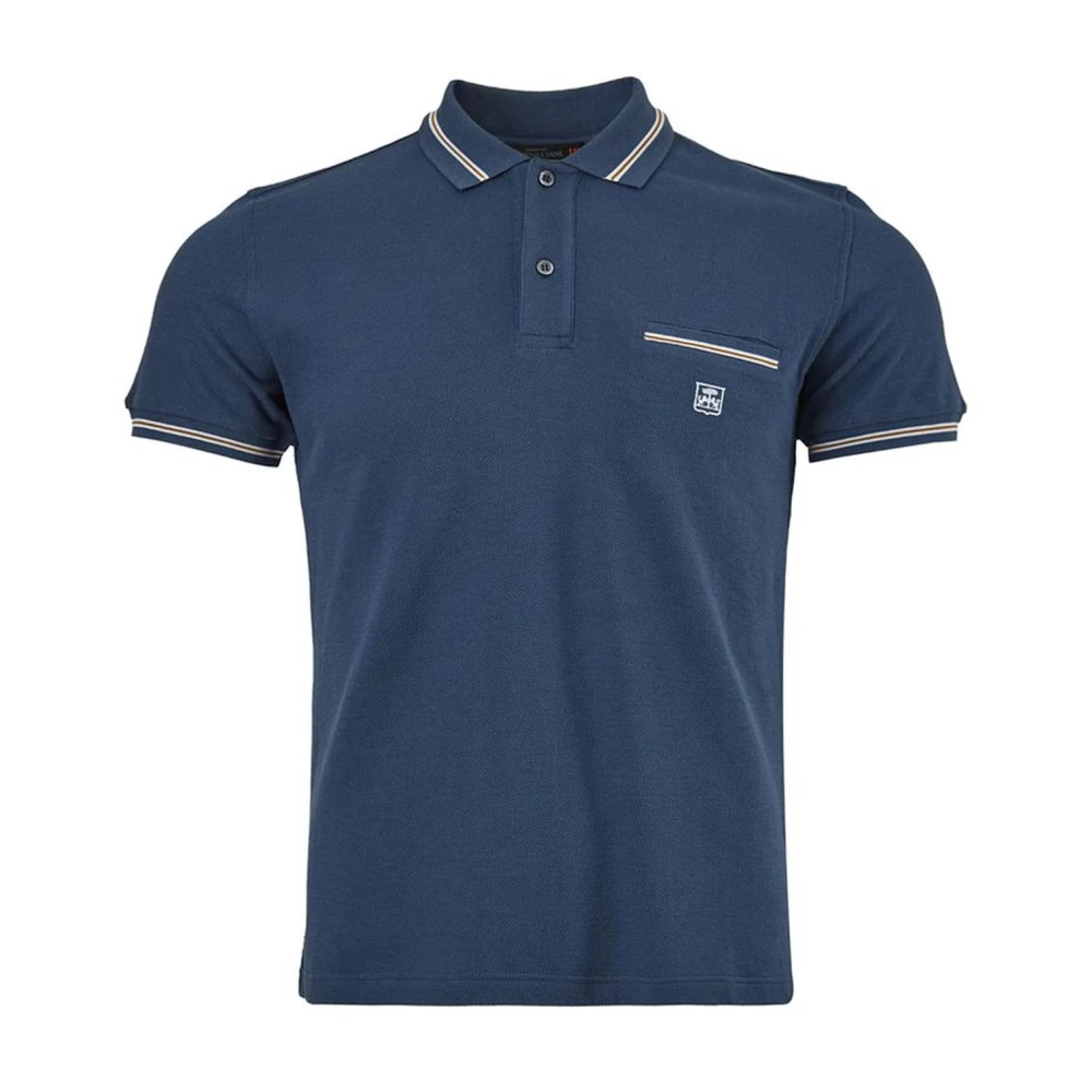 Corneliani Blauw Katoenen Poloshirt Blue Heren