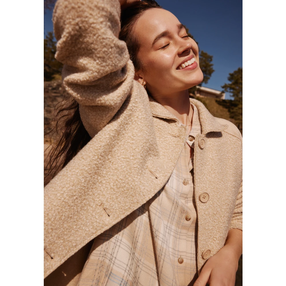 Betty & Co Geruite Lange Blouse Multicolor Dames
