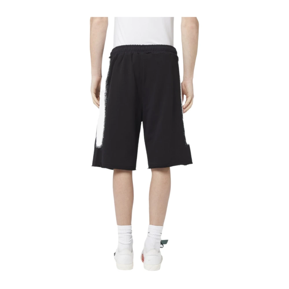 Disclaimer Heren Bermuda Shorts Katoen Stijl 24Eds54211 Black Heren