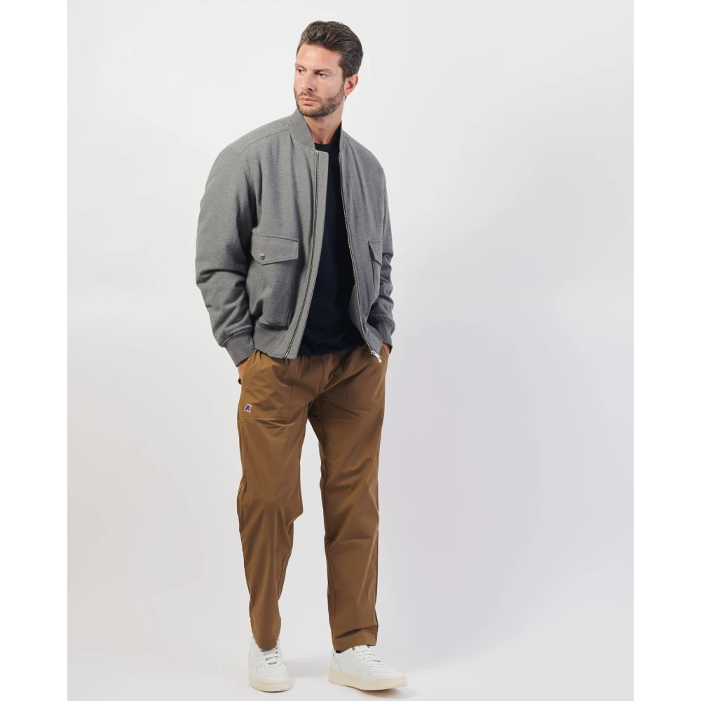 Hugo Boss Grijze Winterjas met Ritssluiting Zakken Gray Heren