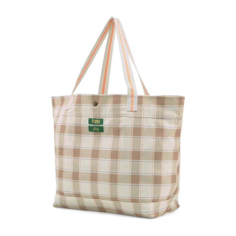 Puma Oversized Logo Tote Bag Beige Heren