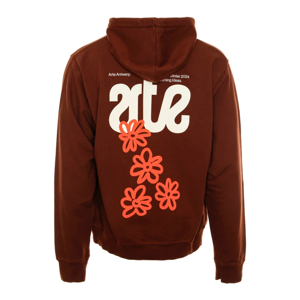 Arte Antwerp Hoodie met Hartlogo Brown Heren
