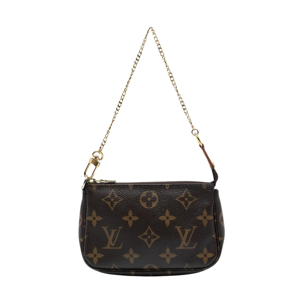Louis Vuitton Vintage Women's Brown Pre-Owned Chain Embellished Handbag