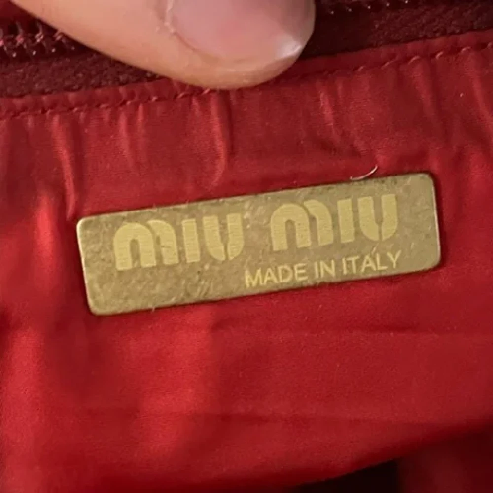 Miu Pre-owned Wool handbags Red Dames