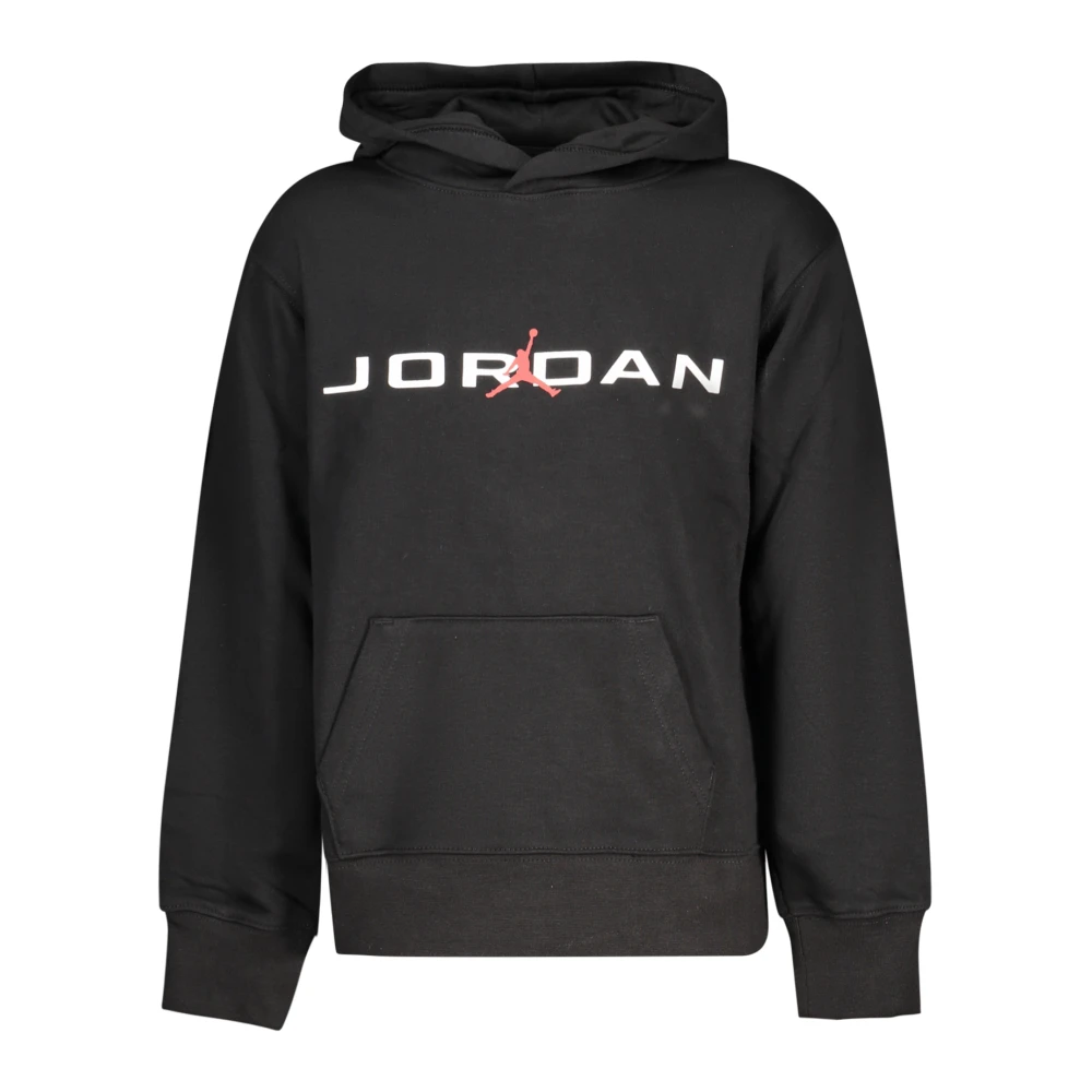 Jordan Unisex Kids Black Kids Sweatshirts, 13 Y, Long-Sleeved Hooded Sweatshirt
