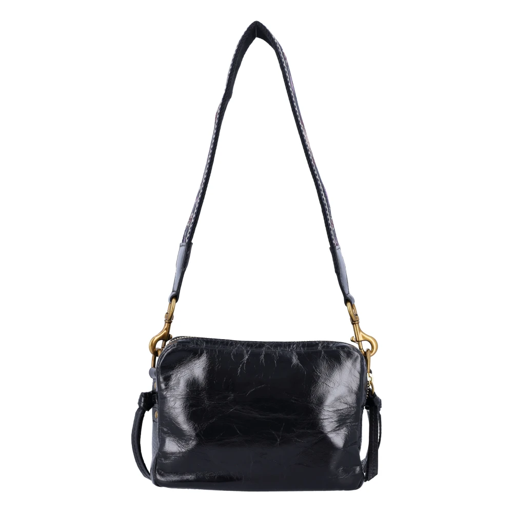 Isabel marant Zwarte Wardy cameratas met geweven band Black Dames