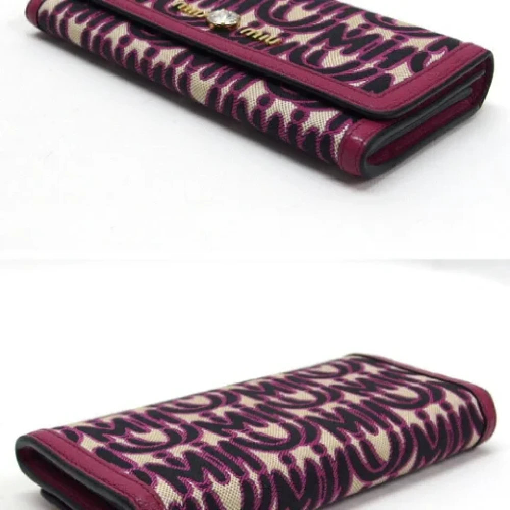 Miu Pre-owned Leather wallets Multicolor Dames