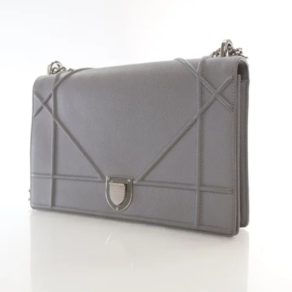 Dior Vintage Pre-owned Leather dior-bags Gray Dames