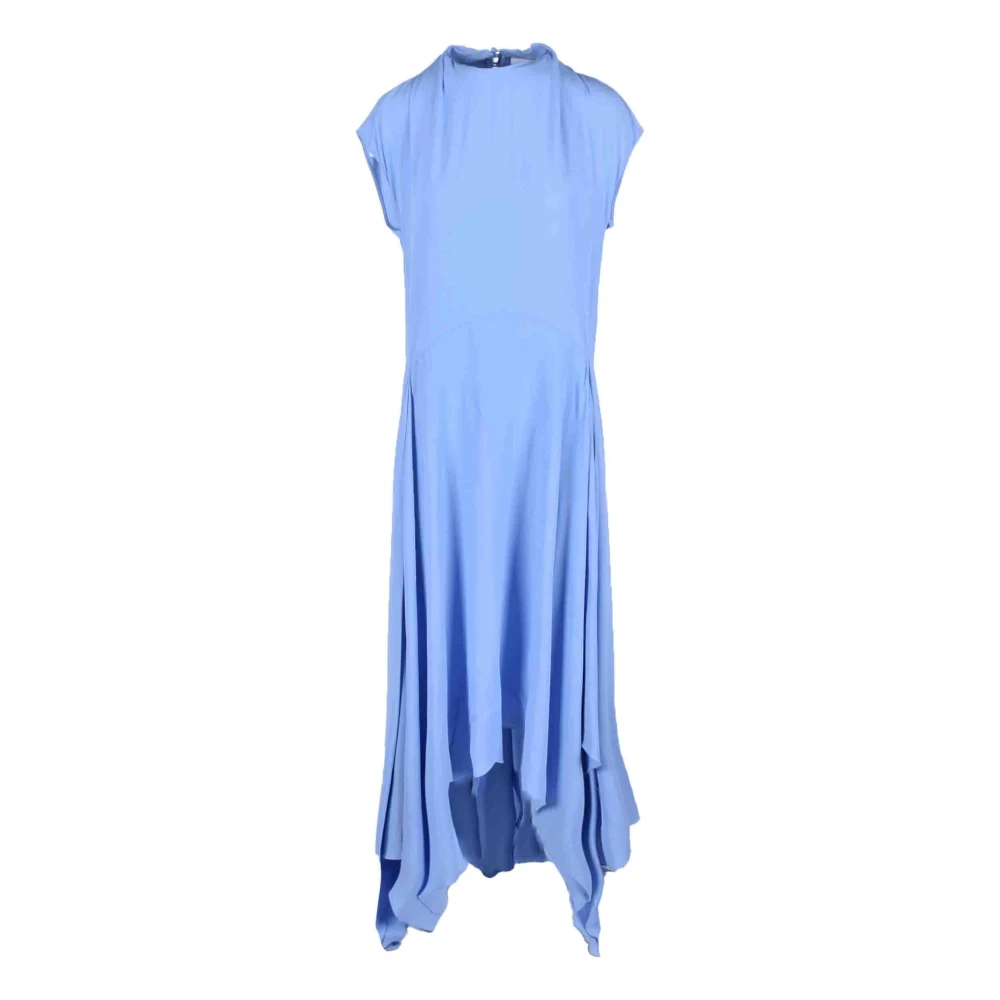 Erika Cavallini Zijde Blend Jurk Blue Dames