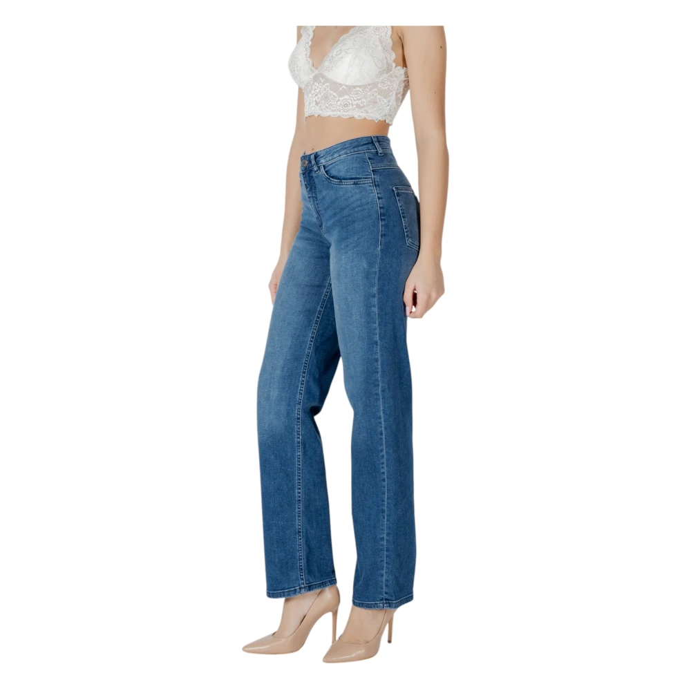 Ichi Wijde Jeans Lente Zomer Collectie Blue Dames