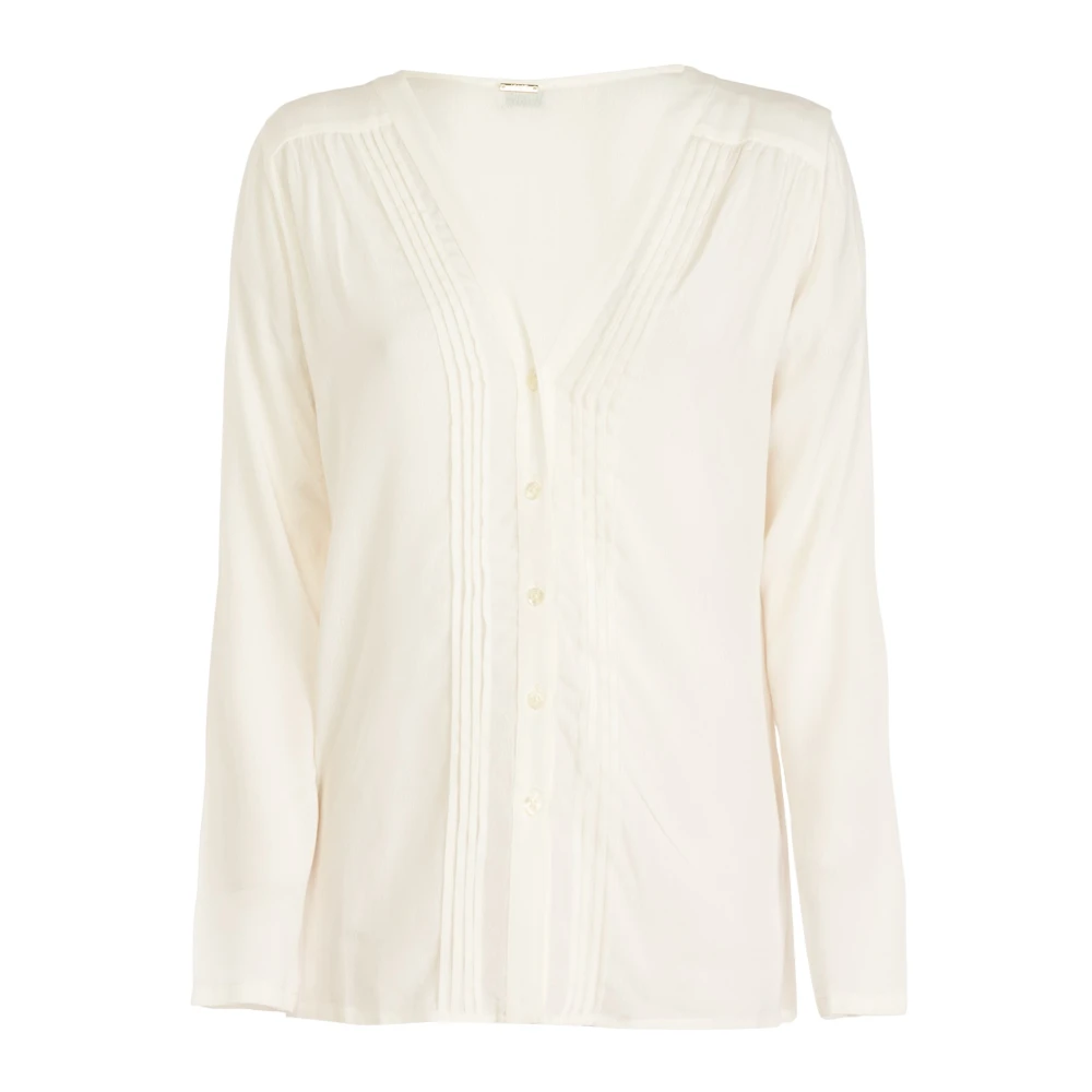 Liu Jo Lange Mouw V-hals Dames Blouse White Dames