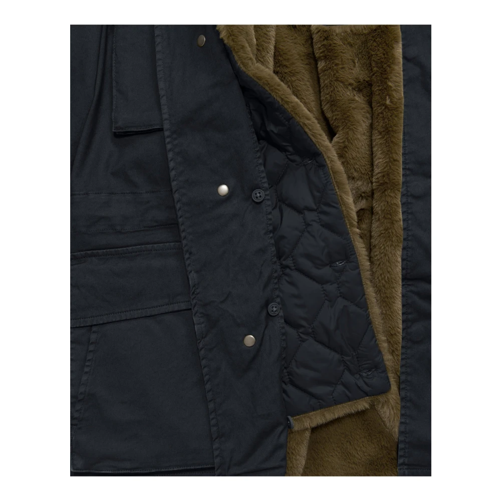 BomBoogie Field Jacket met Afneembare Eco-Fur Voering Blue Heren