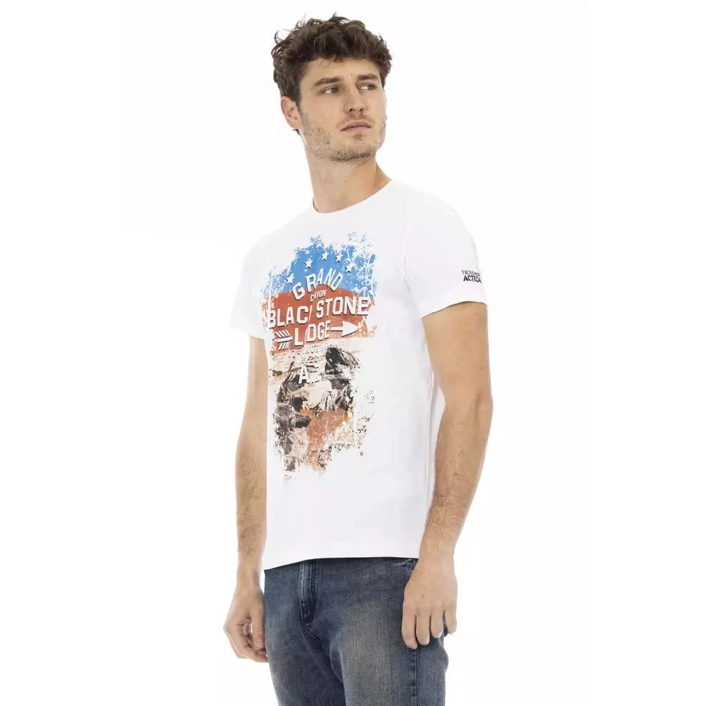 Trussardi Klassiek Ronde Hals T-shirt White Heren