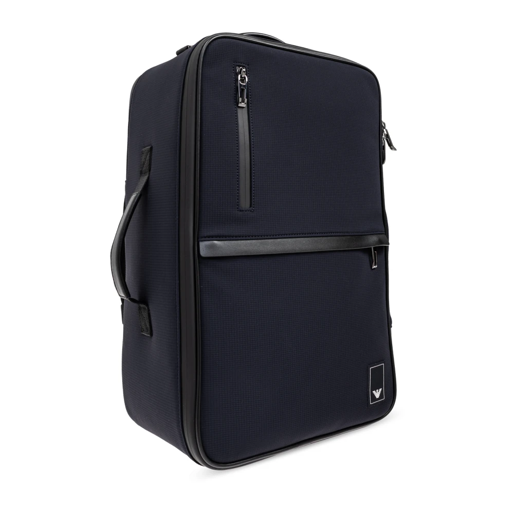 Emporio Armani Rugzak met logopatch Blue Heren