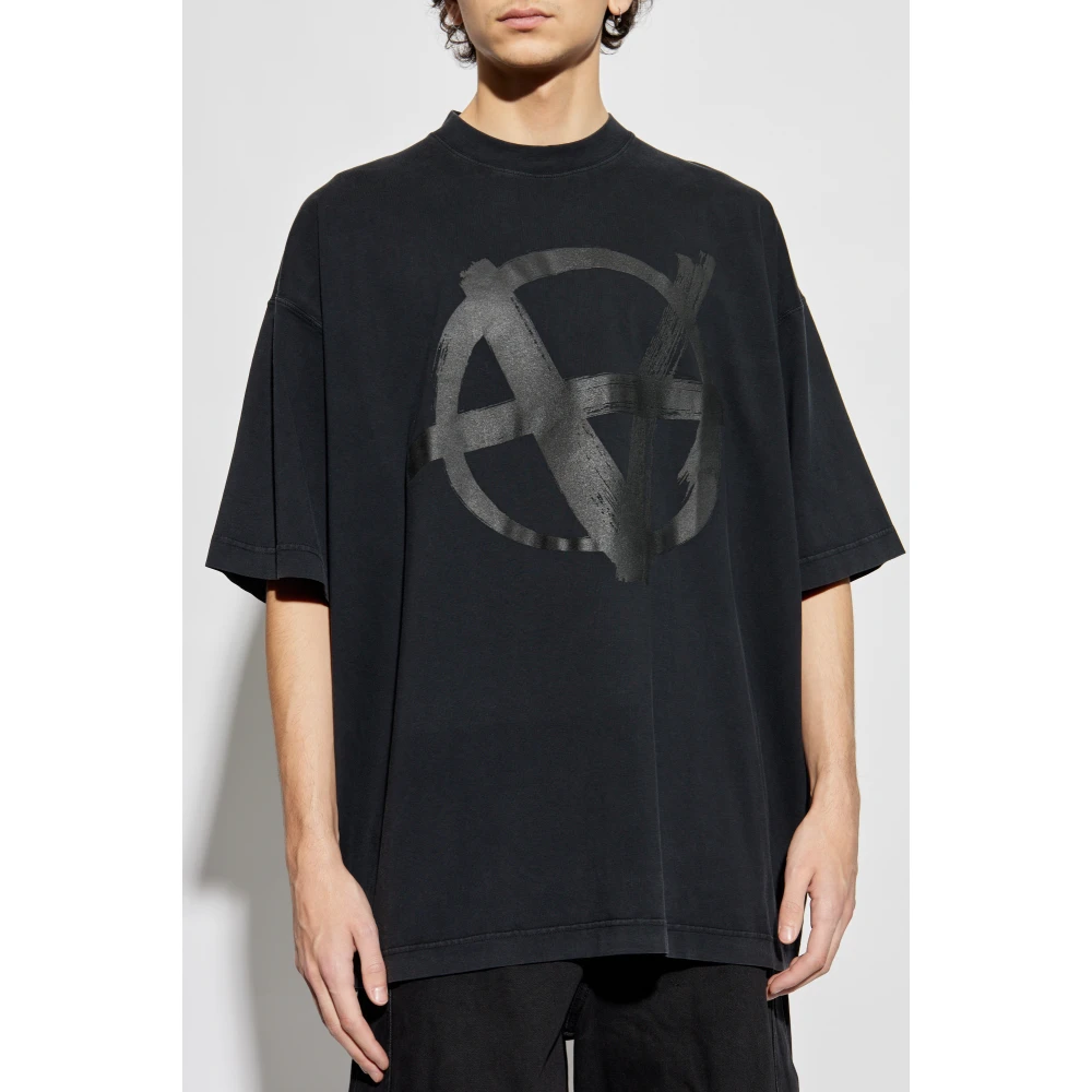 Vetements Bedrukt T-shirt Black Heren