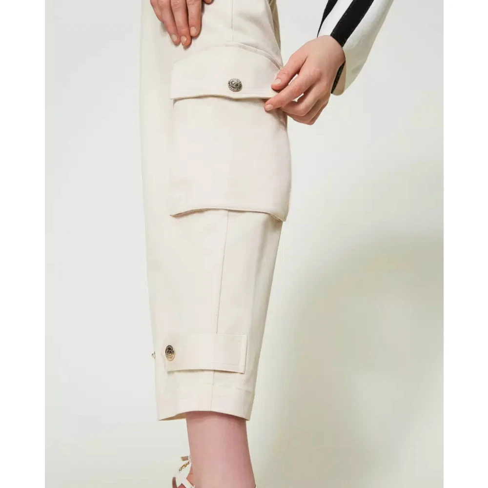 Twinset Tapered Trousers Beige Dames