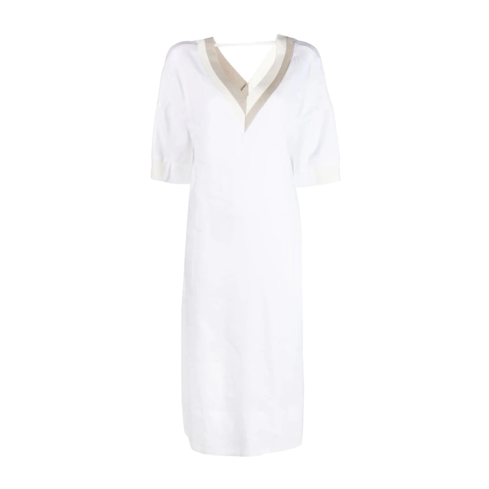 Lorena Antoniazzi Women's White Casual Midi Dress In