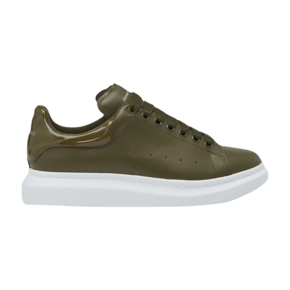 Alexander McQueen Oversized Leren Sneakers Heren Schoenen Groen