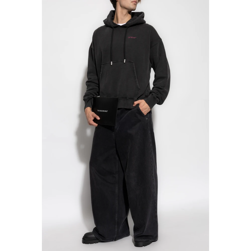 Off White hoodie Gray Heren
