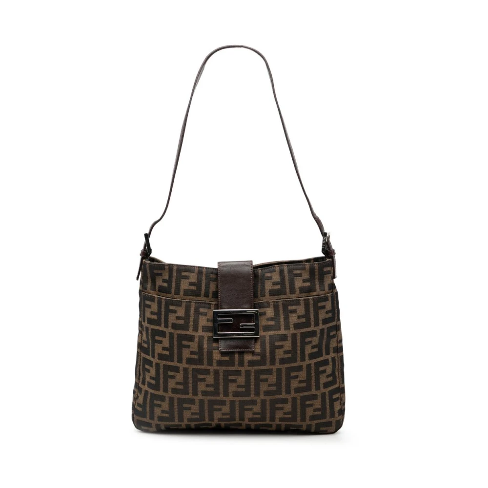 Fendi Vintage Women's Brown Pre-Owned Vintage Zucca Monogram Shoulder Bag