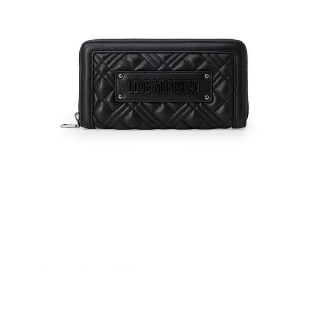 Love Moschino Stor Plånbok i Faux Läder Kollektion Black, Dam