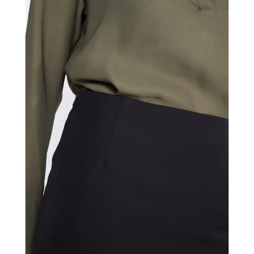 Silvian Heach Rechte Minirok met Metalen Rits Black Dames